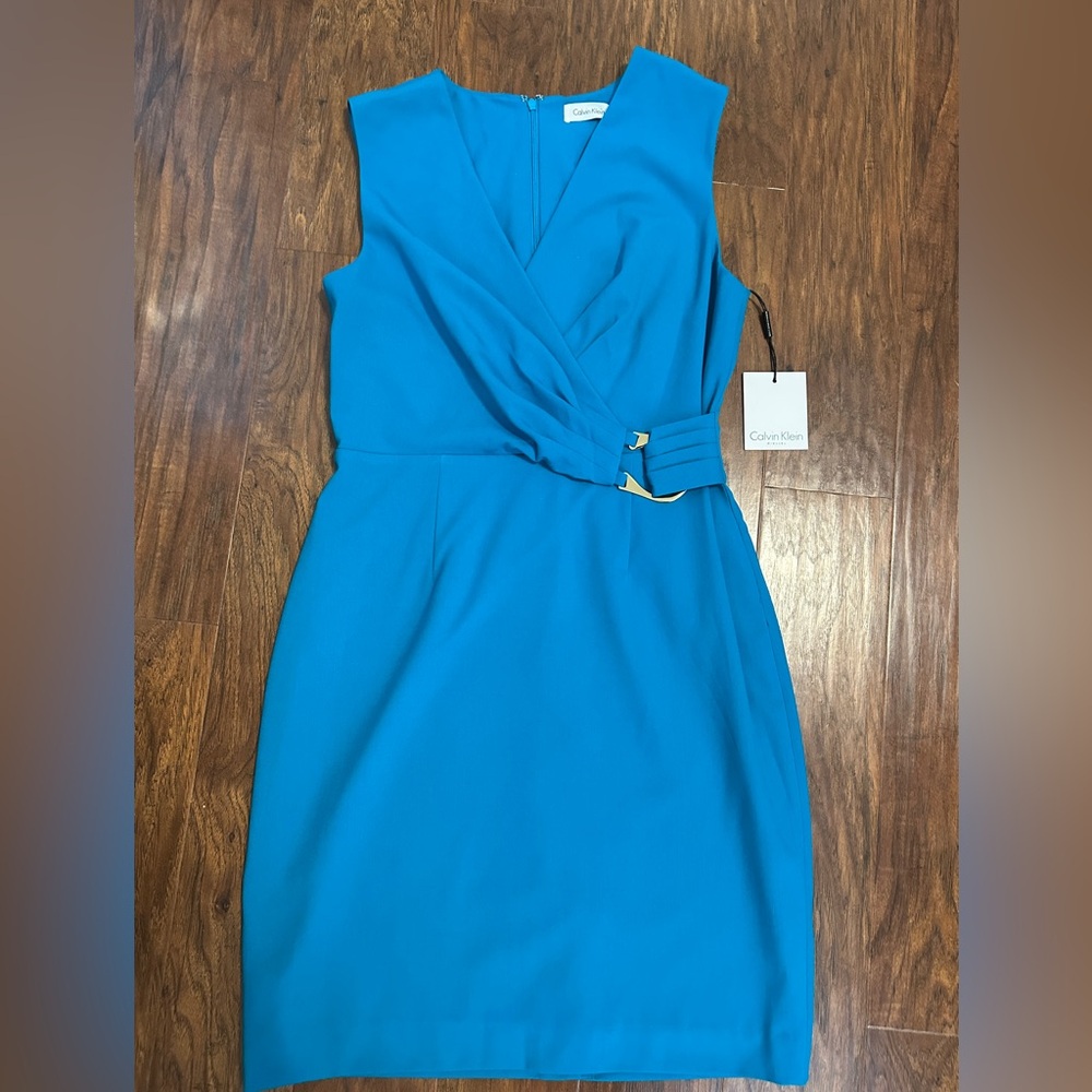 Calvin Klein Vibrant Blue Midi Dress